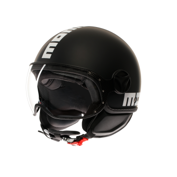 Casco jet Momodesign FGTR CLASSIC E2206 MONO Nero Bianco opaco
