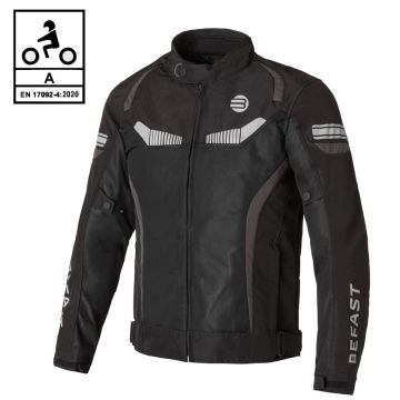 Veste moto Befast Airtech certifié CE Gris foncé