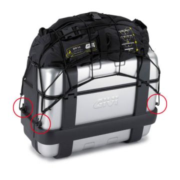 Anchor rings for Givi luggage net