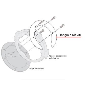 Flange for tank bags Givi BF09