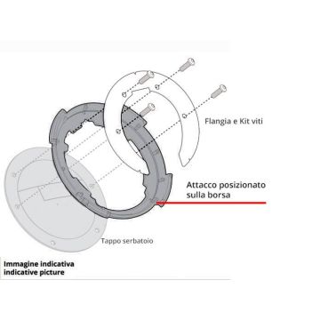 Flange for Givi BF38 tank bags