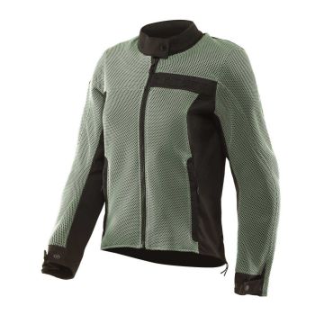 Blouson moto d’été pour femme Dainese Lisbona Air vert/noir