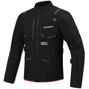 Blouson Moto Ixon M-SKEID Noir Rouge Vif