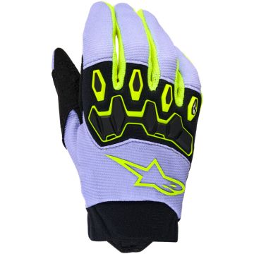 Alpinestars Full Bore V2 Gants Cross Enfant Violet Jaune Fluo