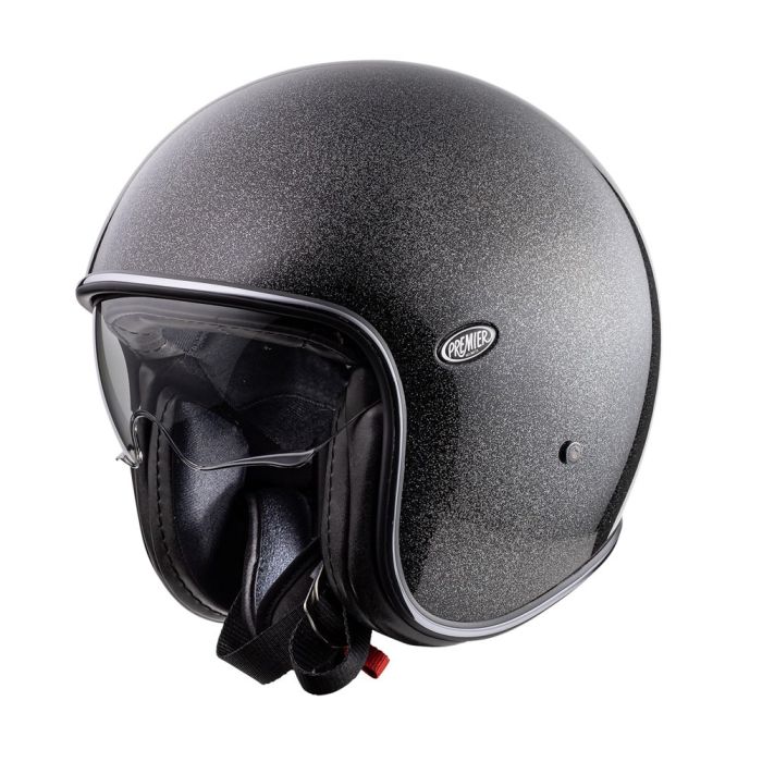 Premier VINTAGE EVO U9 GLITTER jet helmet black silver