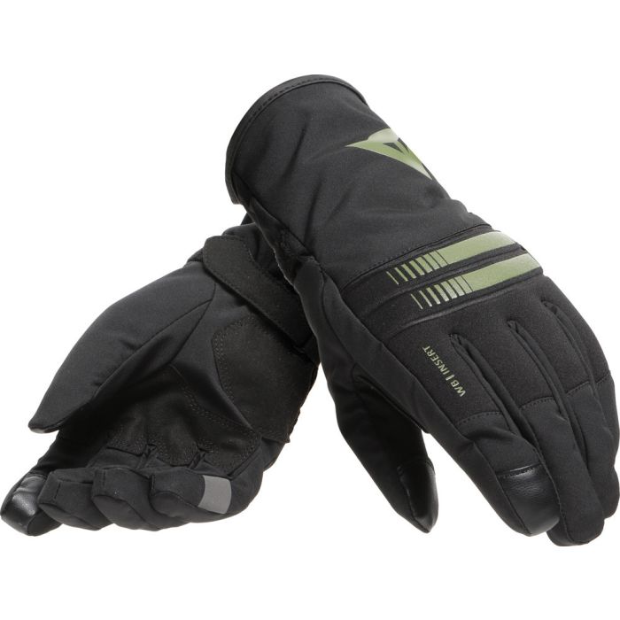 Dainese PLAZA 3 D-DRY women's motorcycle gloves Black Bronze Green