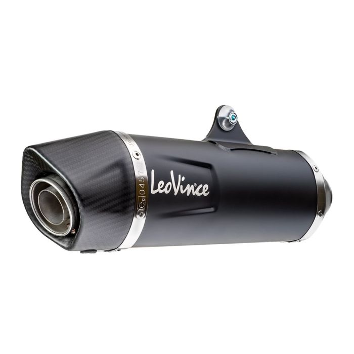 LeoVince Nero homologated steel silencer for Piaggio