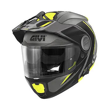 Casque modulable Givi X27R Tourer Graphic Titanium Yellow