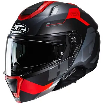 HJC i91 CARST MC1SF Casque modulable Noir Rouge