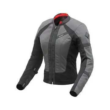 Blouson moto été femme T-UR ATLAS LADY Anthracite Noir