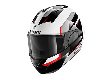 Casque modulaire Shark EVO ES KRYD Blanc Noir Rouge
