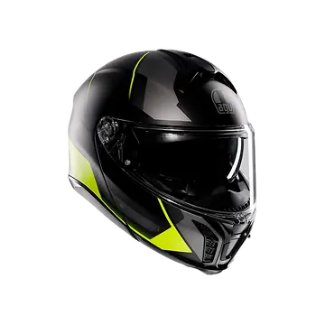 casque modulaire AGV Tourmodular Perception Noir/Jaune Fluo