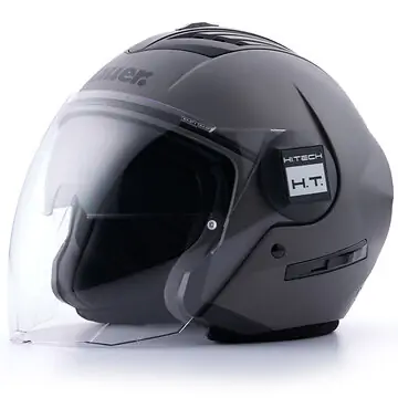 Casque jet Blauer REAL MONOCHROME Titane Mat